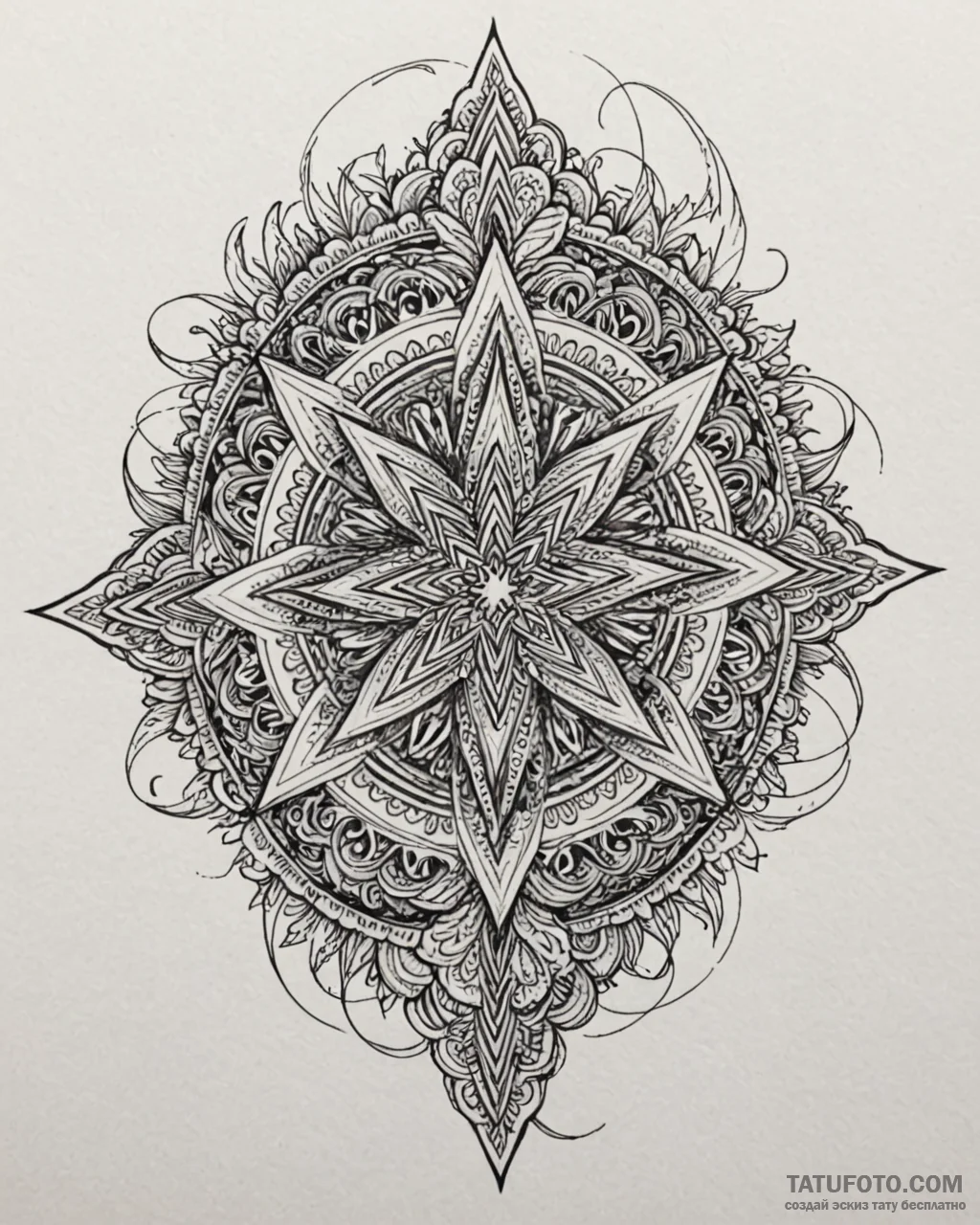 Five-pointed star, tattoo sketch design, on a... - эскиз тату (№1753101413_0, 21.07.2025 12:36) — Tatufoto.com