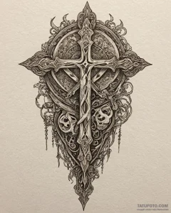 Knife etched with bone runes, concept art for... - эскиз тату (№1753101498_0, 21.07.2025 12:38) — Tatufoto.com