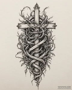 Kingр р†р вђљрівђћсћs relic wrapped in roots,... - эскиз тату (№1753102595_0, 21.07.2025 12:56) — Tatufoto.com