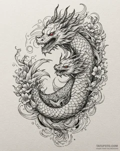 Harpy, artistic tattoo sketch, irezumi japane... - эскиз тату (№1753107930_0, 21.07.2025 14:25) — Tatufoto.com