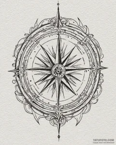 Compass rose (is there as wind rose, but can... - эскиз тату (№1753108185_0, 21.07.2025 14:29) — Tatufoto.com