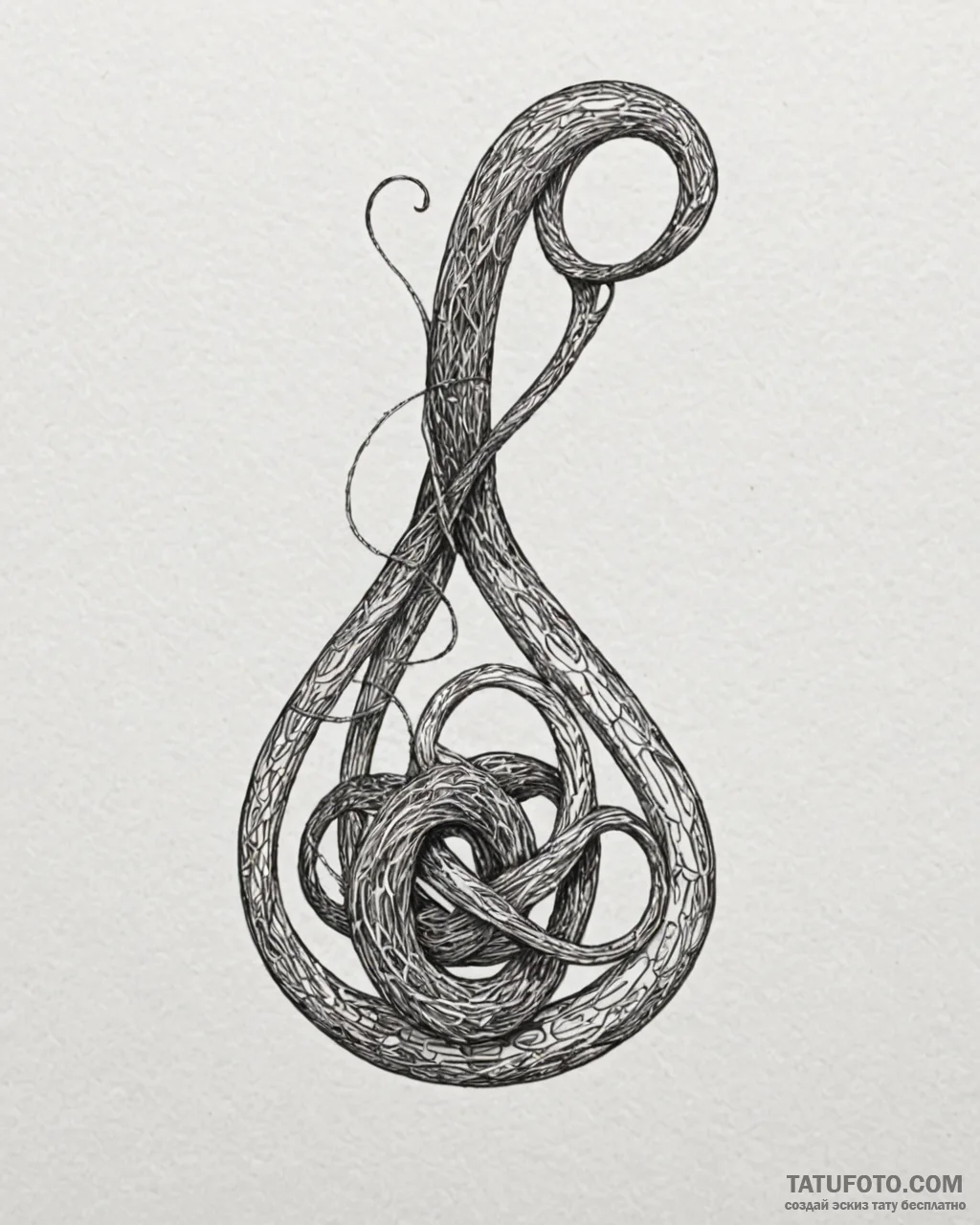 Klein bottle, tattoo line art, black and whit… — эскиз тату (№1753108270_0, 21.07.2025 14:31) — Tatufoto.com