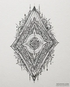 Ivory arrow shattering sigil, ink illustratio... - эскиз тату (№1753110644_0, 21.07.2025 15:10) — Tatufoto.com