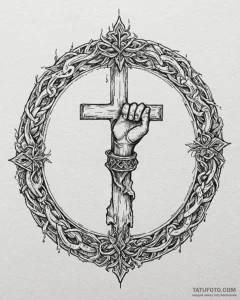 Bone circle in ritual pit, tattoo flash sheet... - эскиз тату (№1753111912_0, 21.07.2025 15:31) — Tatufoto.com