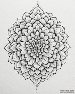 Tat tattoo sketch, floral mandala combining s... - эскиз тату (№1753114367_0, 21.07.2025 16:12) — Tatufoto.com