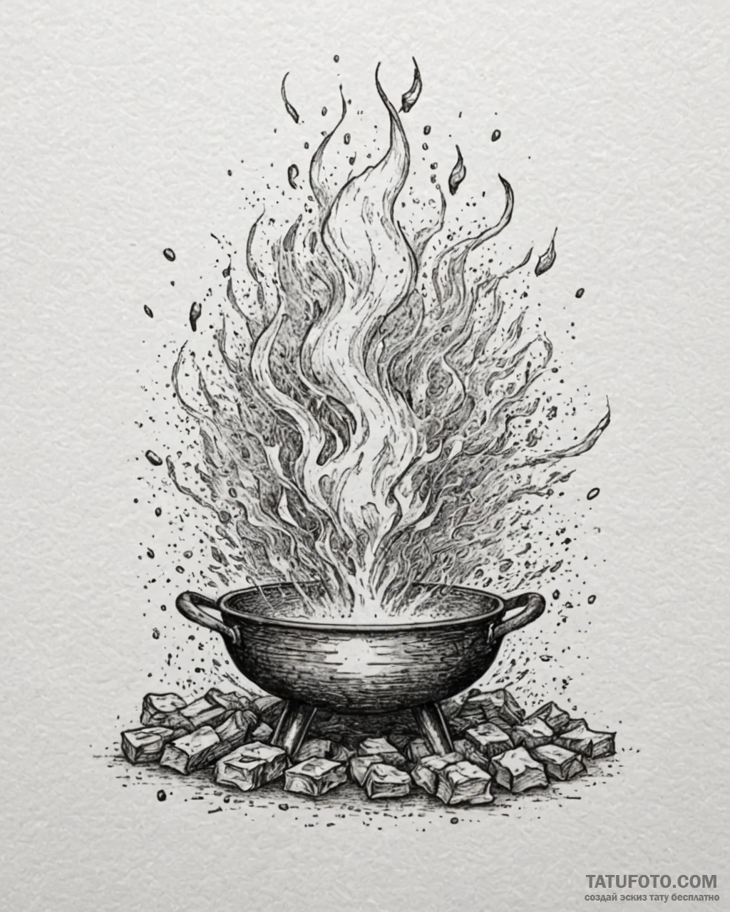 Eskiz.to, tattoo sketch, remy with steam and... - эскиз тату (№1753114534_0, 21.07.2025 16:15) — Tatufoto.com