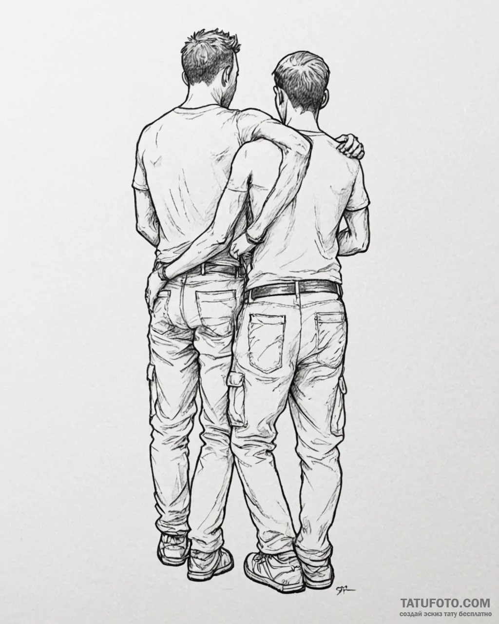 Eskiz.to, tattoo sketch, manny and sid back t… — эскиз тату (№1753114956_0, 21.07.2025 16:22) — Tatufoto.com