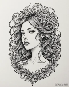 Tattoo sketch, fear with nervous expression a... - эскиз тату (№1753115546_0, 21.07.2025 16:32) — Tatufoto.com