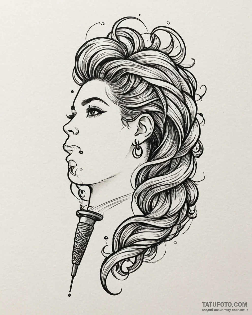 • парикмахер, artistic tattoo sketch, new sc… — эскиз тату (№1753115800_0, 21.07.2025 16:36) — Tatufoto.com