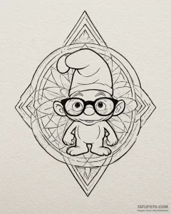 Tattoo sketch, brainy smurf, the smurfs (2011... - эскиз тату (№1753117575_0, 21.07.2025 17:06) — Tatufoto.com