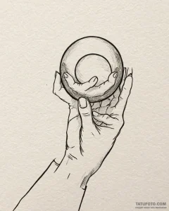 Tattoo sketch, katie’s hand reaching for glow... - эскиз тату (№1753118505_0, 21.07.2025 17:21) — Tatufoto.com