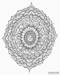 Tat tattoo sketch, colorful buddhist mandala... - эскиз тату (№1753121022_0, 21.07.2025 18:03) — Tatufoto.com