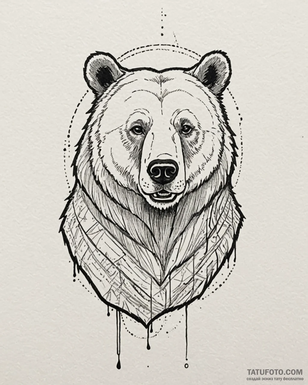 братец медвежонок (brother bear, 2003), tatto... - эскиз тату (№1753124430_0, 21.07.2025 19:00) — Tatufoto.com