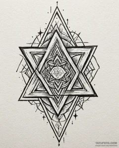 Tattoo sketch, star of david formed by glowin... - эскиз тату (№1753127823_0, 21.07.2025 19:57) — Tatufoto.com