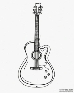 Tat tattoo sketch, manolo’s guitar with glowi... - эскиз тату (№1753128164_0, 21.07.2025 20:02) — Tatufoto.com