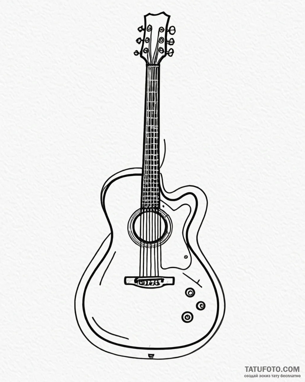 Tat tattoo sketch, manolo’s guitar with glowi... - эскиз тату (№1753128164_0, 21.07.2025 20:02) — Tatufoto.com