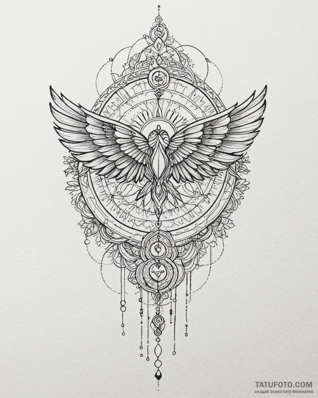 Tattoo sketch, soul piano keys forming wings,… — эскиз тату (№1753128503_0, 21.07.2025 20:08) — Tatufoto.com