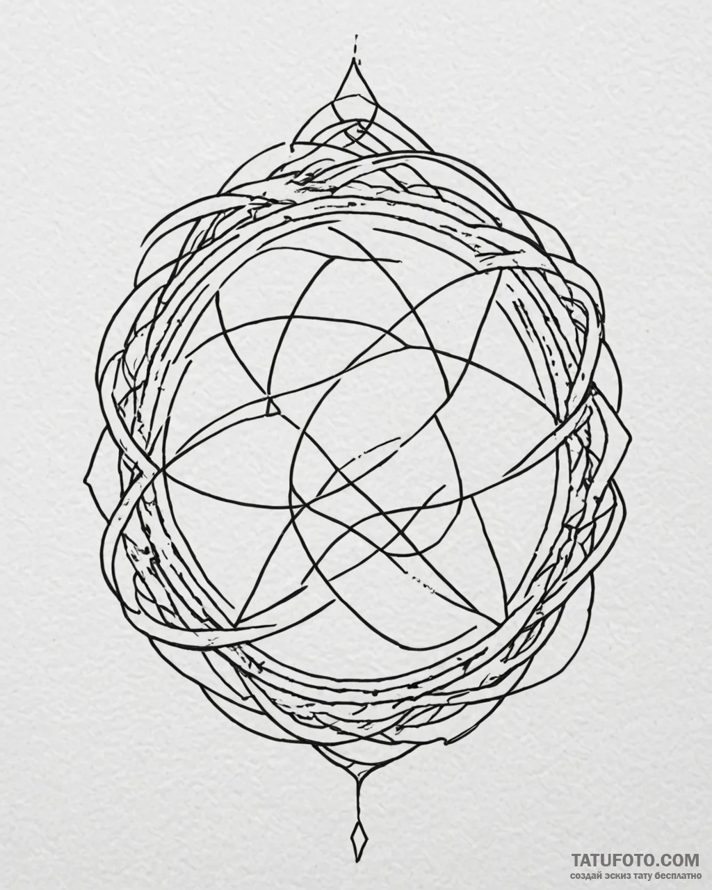 Tattoo sketch, linked chains forming infinity... - эскиз тату (№1753128759_0, 21.07.2025 20:12) — Tatufoto.com