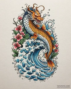 Eskiz.to, tattoo sketch, gloria splashing wat... - эскиз тату (№1753129693_0, 21.07.2025 20:28) — Tatufoto.com