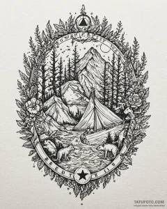 Tat tattoo sketch, ecologist blending into lu... - эскиз тату (№1753130285_0, 21.07.2025 20:38) — Tatufoto.com