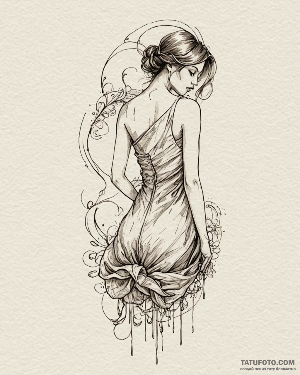 Tat tattoo sketch, fashion designer’s sketchb... - эскиз тату (№1753130541_0, 21.07.2025 20:42) — Tatufoto.com