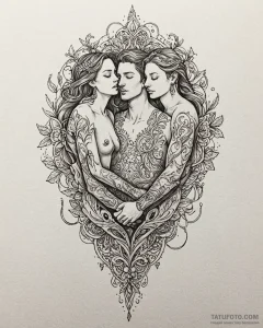 Tattoo sketch, luca and alberto with open arm... - эскиз тату (№1753130794_0, 21.07.2025 20:46) — Tatufoto.com