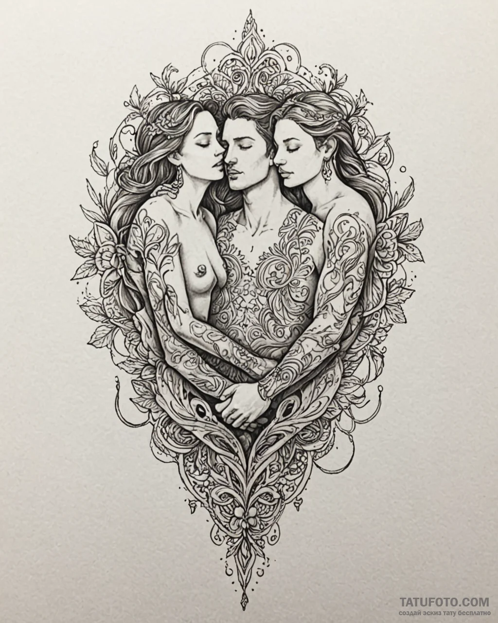 Tattoo sketch, luca and alberto with open arm... - эскиз тату (№1753130794_0, 21.07.2025 20:46) — Tatufoto.com