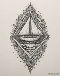 Tattoo sketch, abstract dream shapes with viv... - эскиз тату (№1753131219_0, 21.07.2025 20:53) — Tatufoto.com
