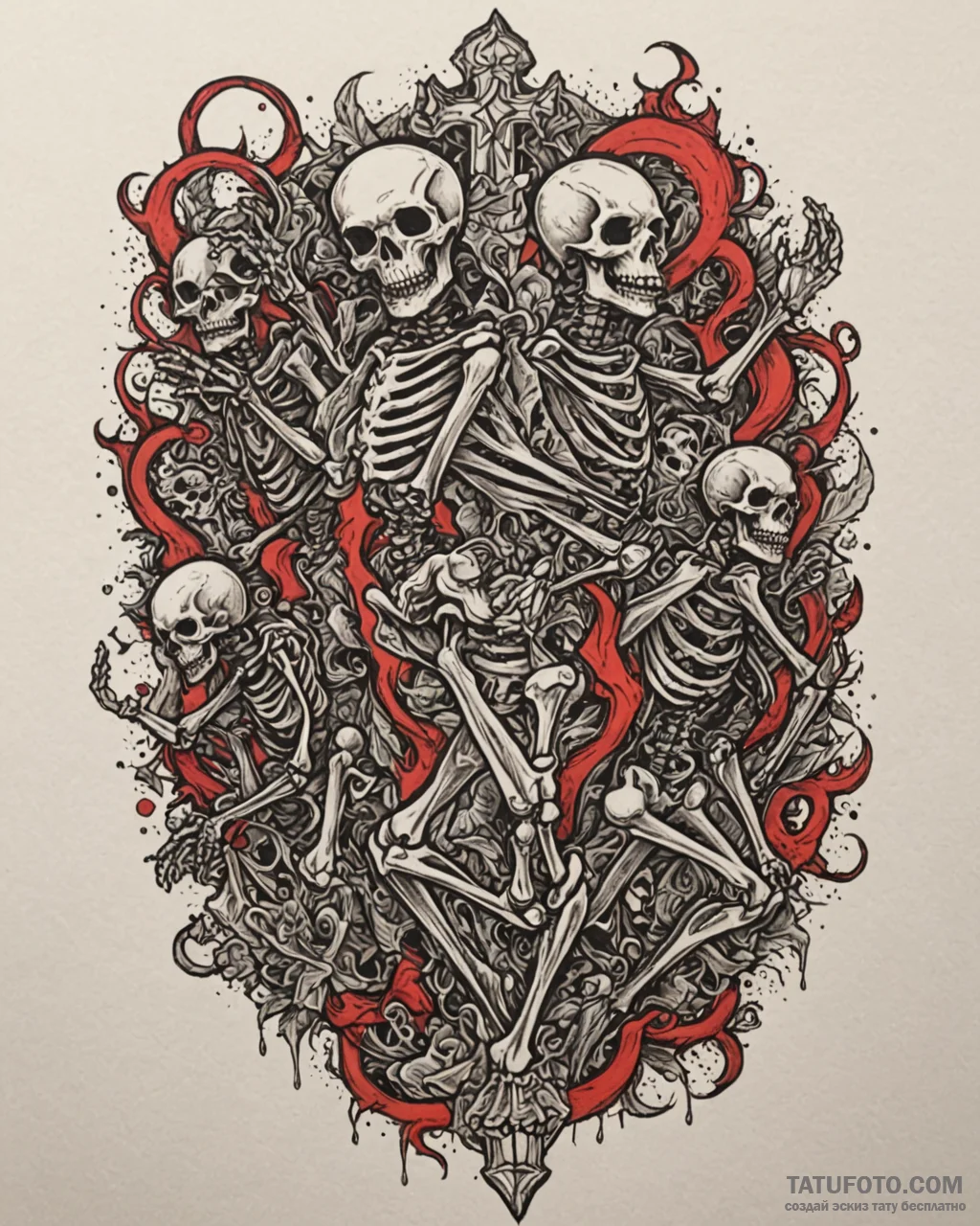 Tattoo sketch, hector dancing with skeletal f… — эскиз тату (№1753131304_0, 21.07.2025 20:55) — Tatufoto.com
