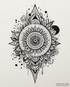 небесные тела (луна, солнце, кометы), tattoo... - эскиз тату (№1753132152_0, 21.07.2025 21:09) — Tatufoto.com