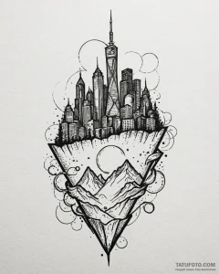 Tat tattoo sketch, startup founder with glowi... - эскиз тату (№1753132580_0, 21.07.2025 21:16) — Tatufoto.com