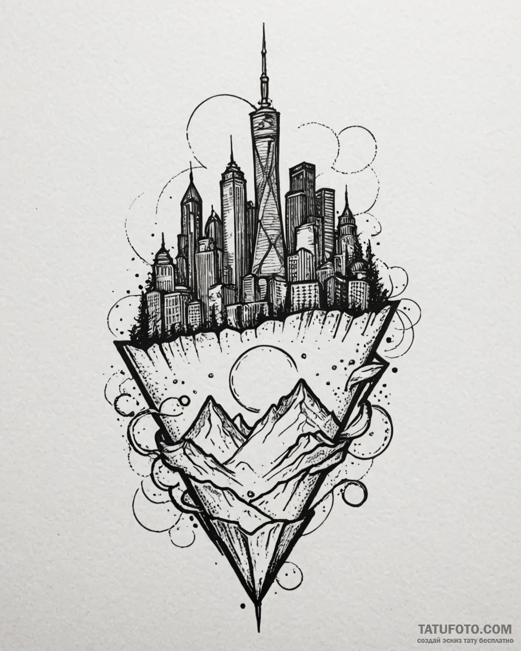 Tat tattoo sketch, startup founder with glowi... - эскиз тату (№1753132580_0, 21.07.2025 21:16) — Tatufoto.com