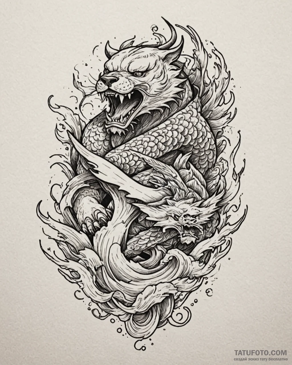 Tattoo sketch, brother bear with flying eagle... - эскиз тату (№1753132923_0, 21.07.2025 21:22) — Tatufoto.com