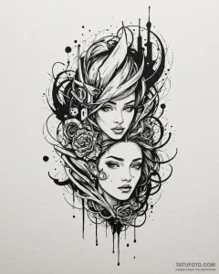 Tat tattoo sketch, wyldstyle’s tattoo pattern... - эскиз тату (№1753133269_0, 21.07.2025 21:27) — Tatufoto.com
