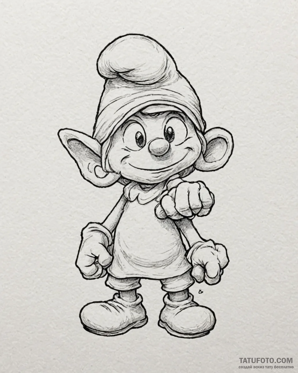 смурфики (the smurfs, 2011), tattoo sketch de... - эскиз тату (№1753138219_0, 21.07.2025 22:50) — Tatufoto.com