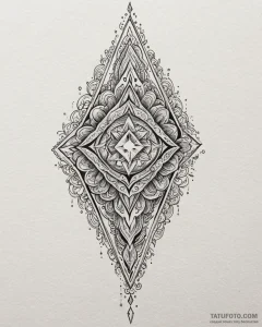 Tattoo sketch, crystalline magical prism glow... - эскиз тату (№1753138896_0, 21.07.2025 23:01) — Tatufoto.com