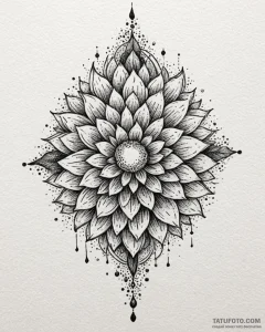 эмо, artistic tattoo sketch, dotwork shading,... - эскиз тату (№1753139577_0, 21.07.2025 23:12) — Tatufoto.com