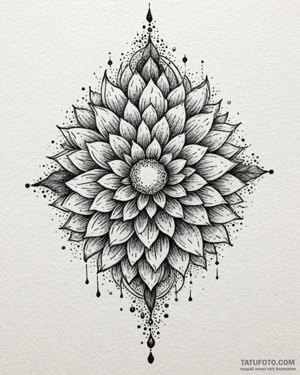 эмо, artistic tattoo sketch, dotwork shading,... - эскиз тату (№1753139577_0, 21.07.2025 23:12) — Tatufoto.com