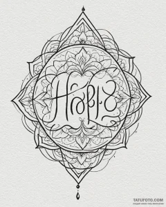 Tattoo sketch, clean calligraphic “hope” word... - эскиз тату (№1753140177_0, 21.07.2025 23:22) — Tatufoto.com