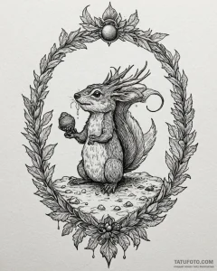 Eskiz.to, tattoo sketch, scrat frozen in ice... - эскиз тату (№1753141035_0, 21.07.2025 23:37) — Tatufoto.com