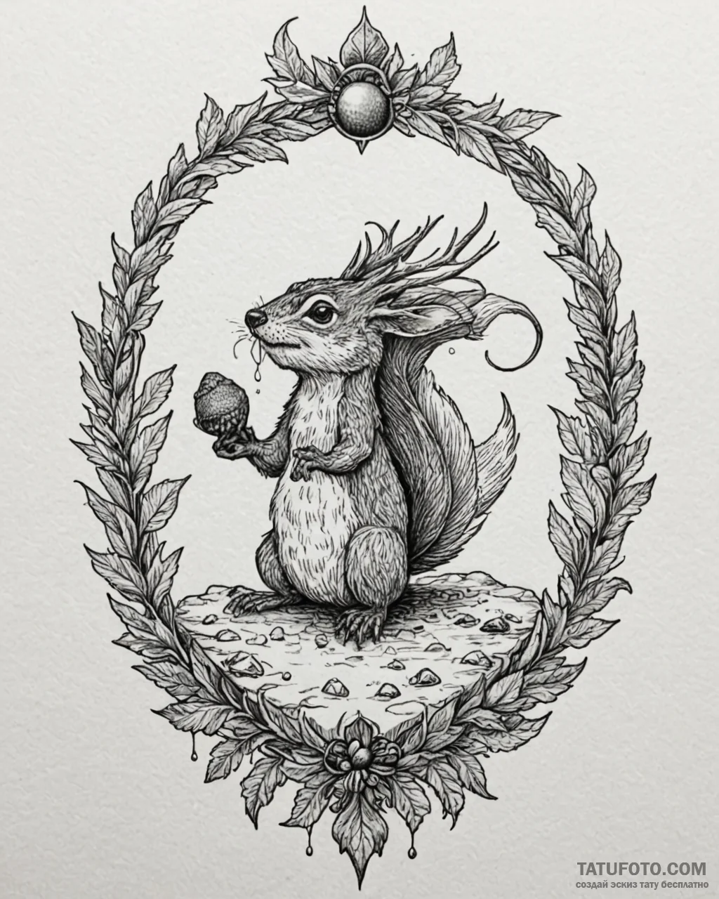 Eskiz.to, tattoo sketch, scrat frozen in ice... - эскиз тату (№1753141035_0, 21.07.2025 23:37) — Tatufoto.com