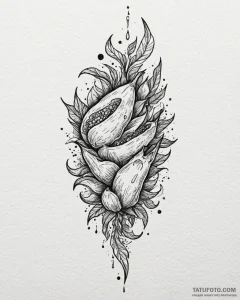 Tattoo sketch, paprika with fragmented realit... - эскиз тату (№1753141887_0, 21.07.2025 23:51) — Tatufoto.com