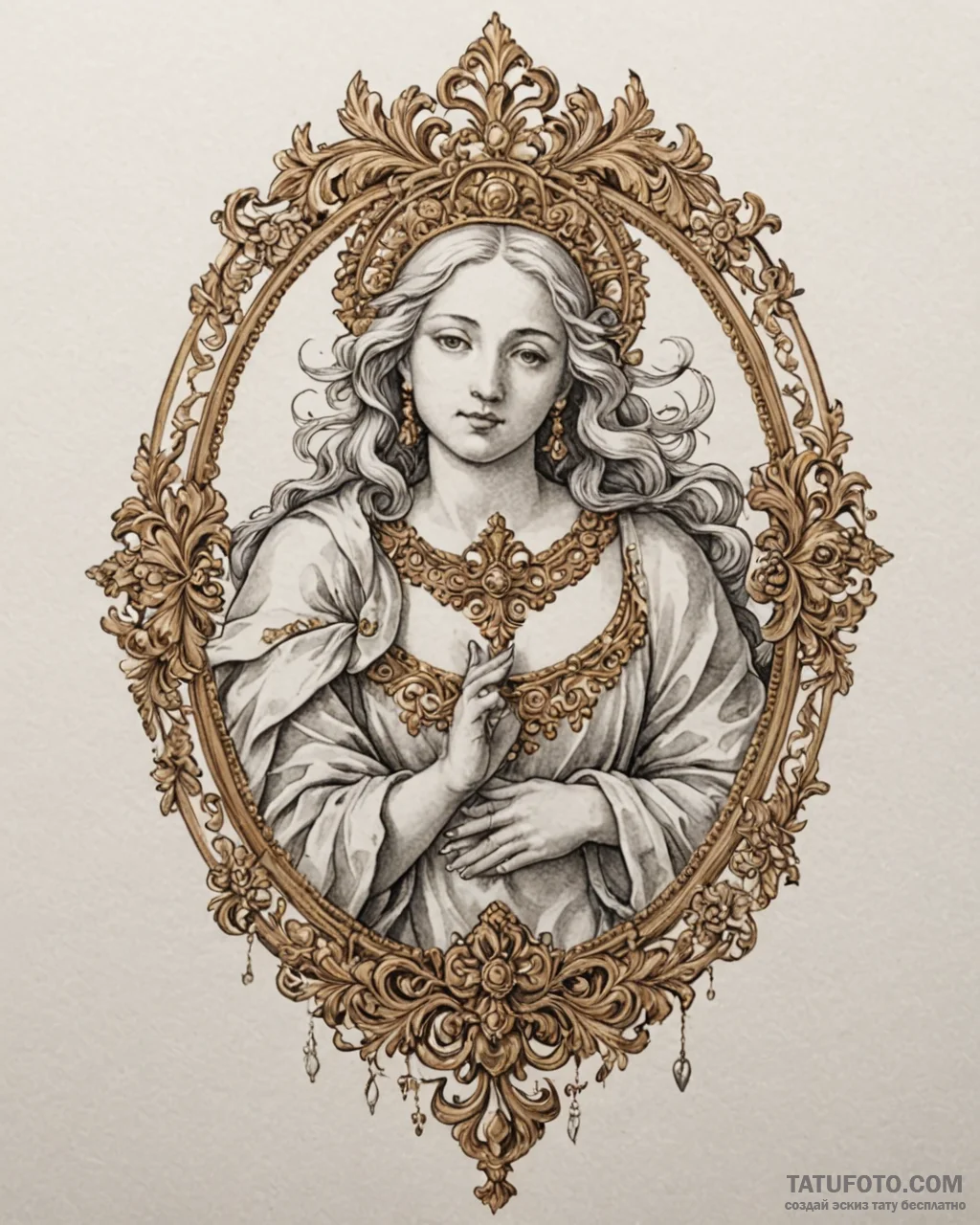 Tat tattoo sketch, religious icons painted in... - эскиз тату (№1753142481_0, 22.07.2025 00:01) — Tatufoto.com