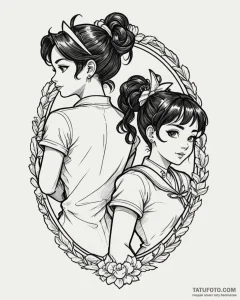 Tattoo sketch, ralph and vanellope silhouette... - эскиз тату (№1753146191_0, 22.07.2025 01:03) — Tatufoto.com