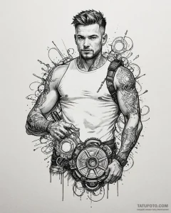 Eskiz.to, tattoo sketch, rodney holding glowi... - эскиз тату (№1753147724_0, 22.07.2025 01:28) — Tatufoto.com