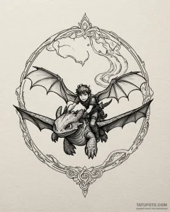 Tattoo sketch, how to train your dragon hiccu... - эскиз тату (№1753147809_0, 22.07.2025 01:30) — Tatufoto.com
