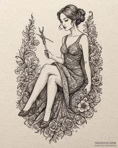Tat tattoo sketch, fashion designer’s mannequ... - эскиз тату (№1753149602_0, 22.07.2025 02:00) — Tatufoto.com