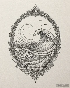 Tattoo sketch, slender minimalistic wave curl... - эскиз тату (№1753150115_0, 22.07.2025 02:08) — Tatufoto.com