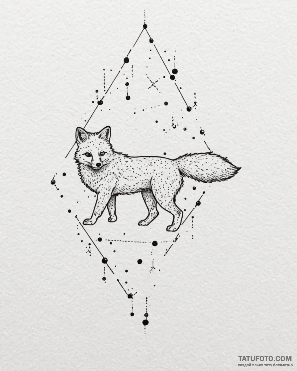 Tattoo sketch, tiny dotwork constellation for... - эскиз тату (№1753150883_0, 22.07.2025 02:21) — Tatufoto.com