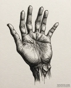 Tat tattoo sketch, rock climber’s chalked han... - эскиз тату (№1753152319_0, 22.07.2025 02:45) — Tatufoto.com
